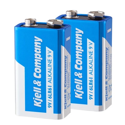 9v batteri brandvarnare 2 pack